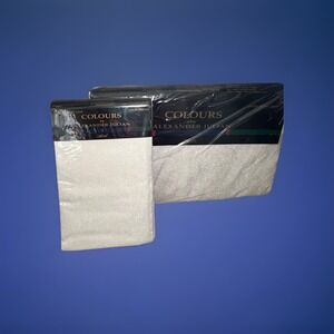 VTG Colours By Alexander‎ Julian Queen Fitted Sheet 2 Pillowcases Beige Y2K